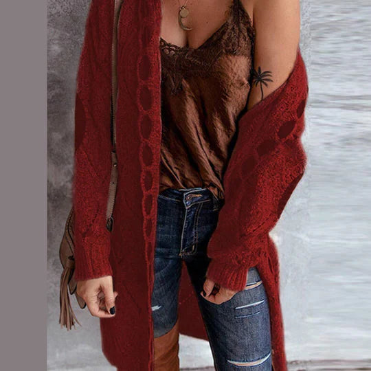 R&B | Modische Strickjacke mit Kapuze