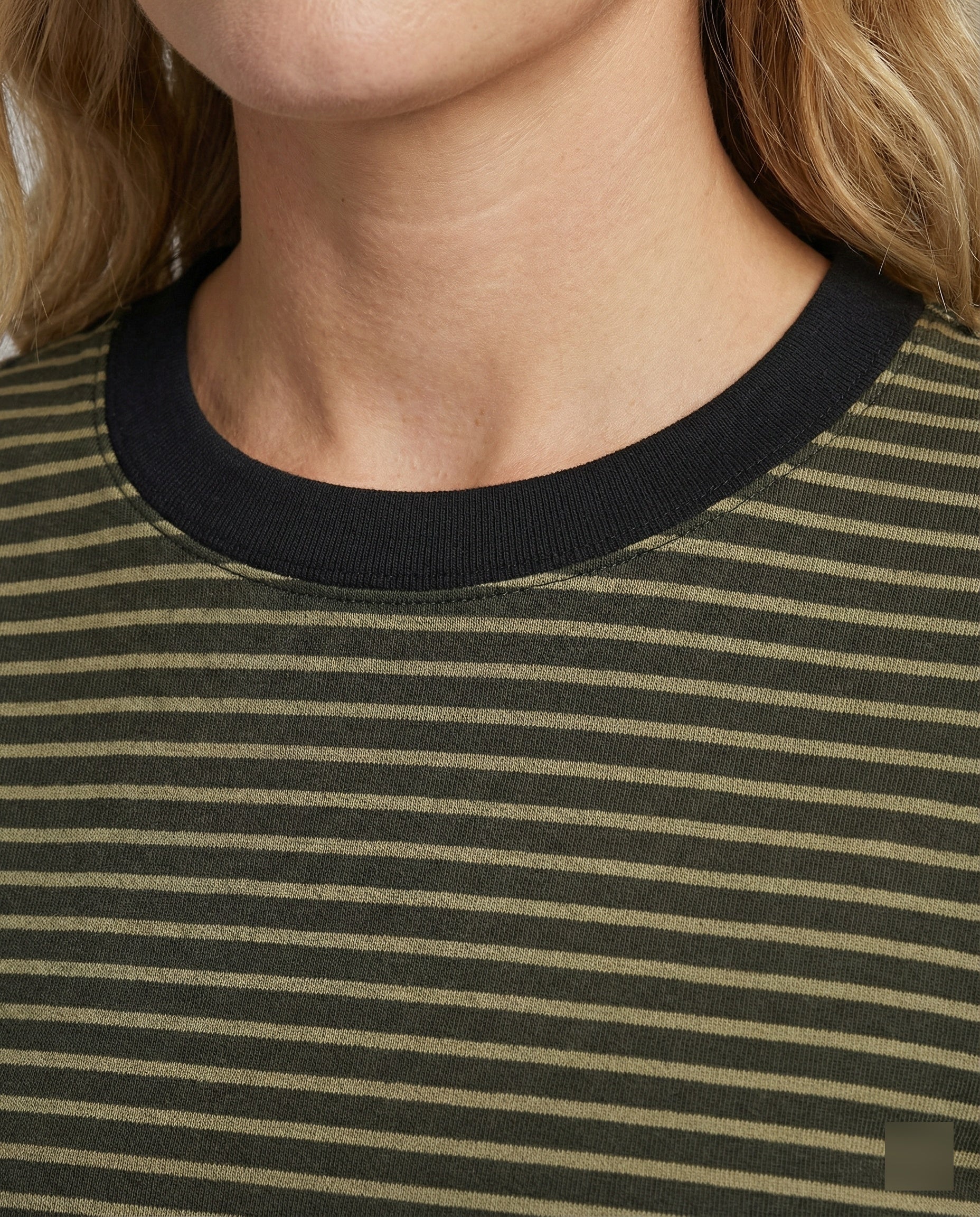 Gestreiftes Langarmshirt Damen Rundhals Locker Baumwolle Casual Oberteil