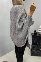 R&B | Vila Rippenstrick Poncho-Bluse
