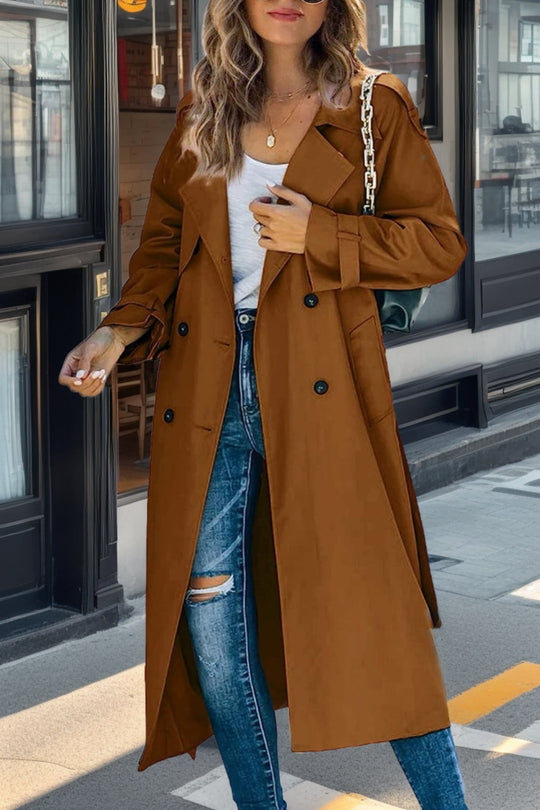 R&B | Langer Leichter Trenchcoat Damen mit Gürtel