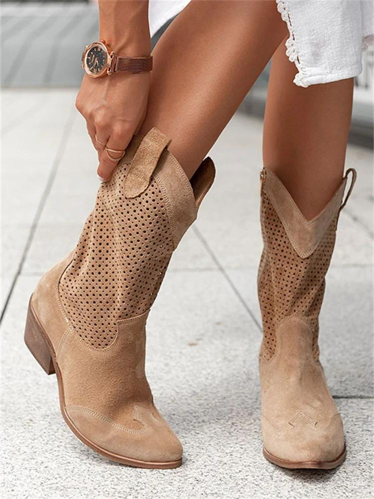 R&B | Atmungsaktive Cowboy-Stiefel für Damen Komfortabel & Trendy