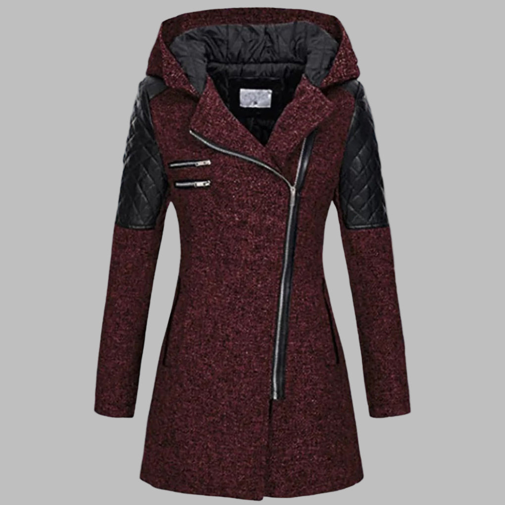 R&B | Lange Winterjacke mit Kapuze für Damen