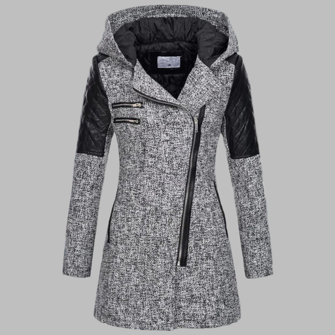 R&B | Lange Winterjacke mit Kapuze für Damen