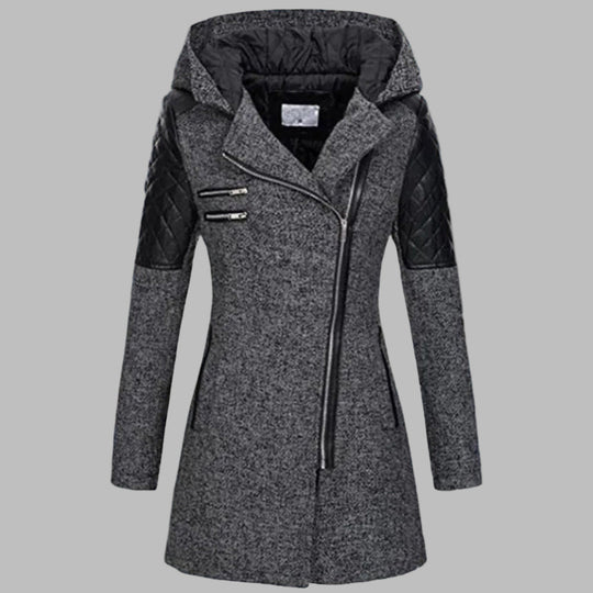 R&B | Lange Winterjacke mit Kapuze für Damen