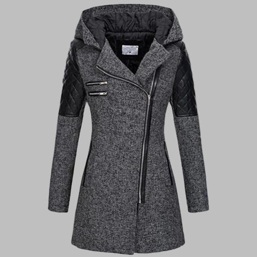 R&B | Lange Winterjacke mit Kapuze für Damen