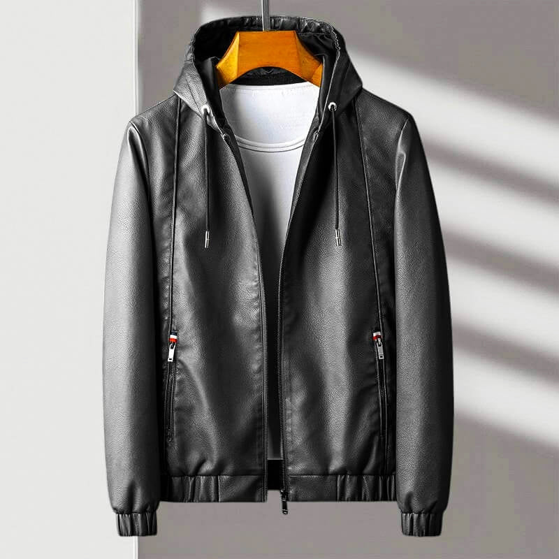 R&B | Kapuzenlederjacke