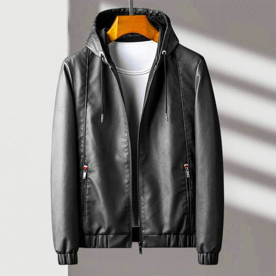 R&B | Kapuzenlederjacke
