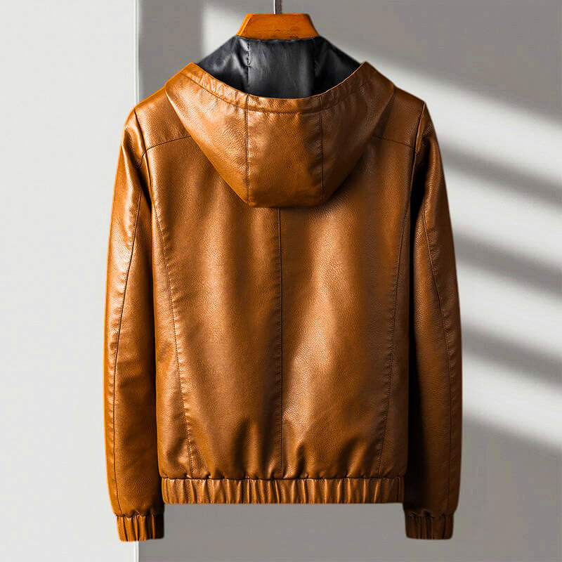 R&B | Kapuzenlederjacke