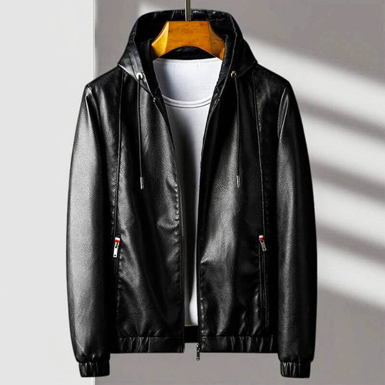 R&B | Kapuzenlederjacke