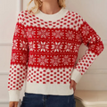 R&B | Gestrickter Weihnachts-Pullover Damen Schneeflocken Design