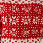 R&B | Gestrickter Weihnachts-Pullover Damen Schneeflocken Design