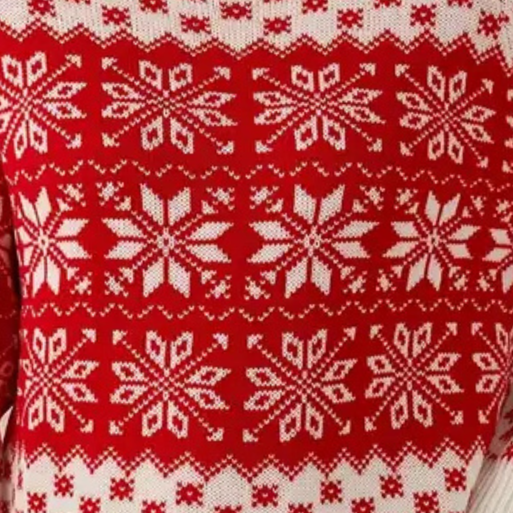 R&B | Gestrickter Weihnachts-Pullover Damen Schneeflocken Design