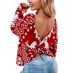 R&B | Weihnachts-Strickpullover Damen mit norwegischem Muster Stupid Weihnachts-Strickpullover