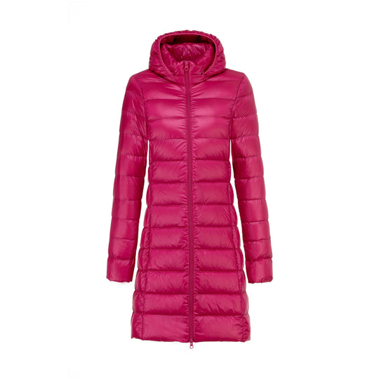 R&B | Steppjacke mit Kapuze für Damen - Lang