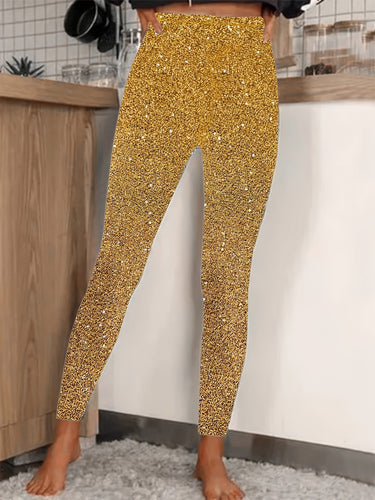 R&B | Hochtaillierte Pailletten Leggings Glänzend & Komfortabel