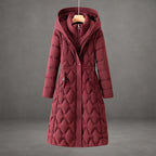 R&B | Kapuzen Maxi Puffer Mantel Steppmantel mit Knopfleiste