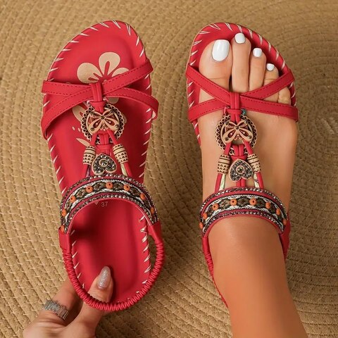 R&B | Boho Flache Sandalen