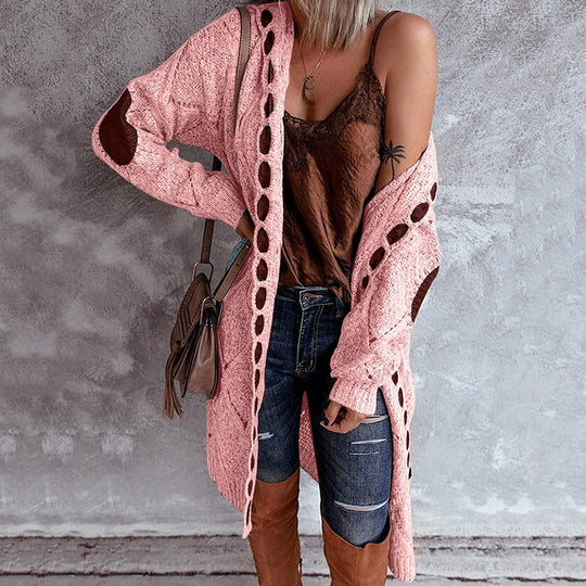 R&B | Stilvoller Damen Cardigan mit Verspielten Details und Langer Passform