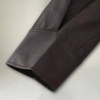 R&B | Lederjacke - Wickeldesign - Gurtel Taille - Strukturierte Schultern - Schnürdetails
