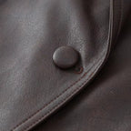 R&B | Lederjacke - Wickeldesign - Gurtel Taille - Strukturierte Schultern - Schnürdetails