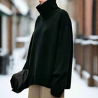 R&B | Rollkragenpullover Gestrickte Wollmischung Oversized Fit Weich und Warm