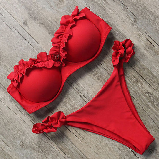 R&B | Push-Up Bikiniset mit Rüschen für Damen