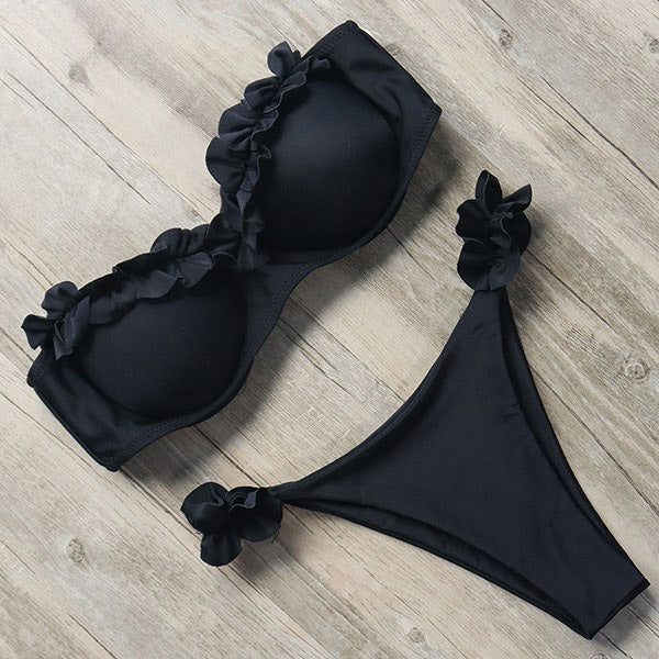 R&B | Push-Up Bikiniset mit Rüschen für Damen