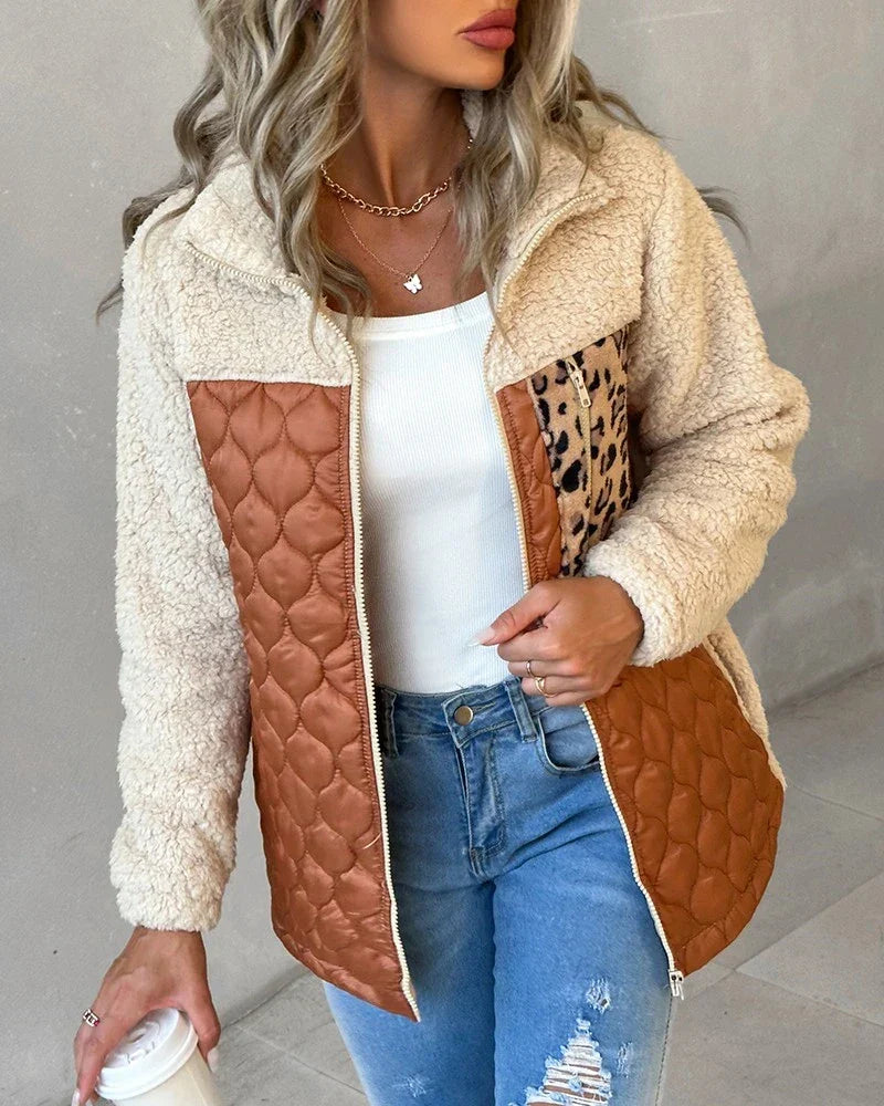 R&B | Damen Wende-Fleecejacke mit Subtilen Tiermotiven