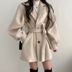 R&B | Damen Trenchcoat mit Gürtel Langarm