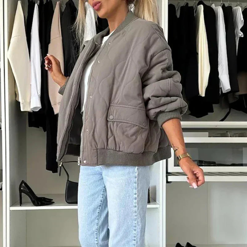 R&B | Damen Bomberjacke mit Gefüttertem Schnitt