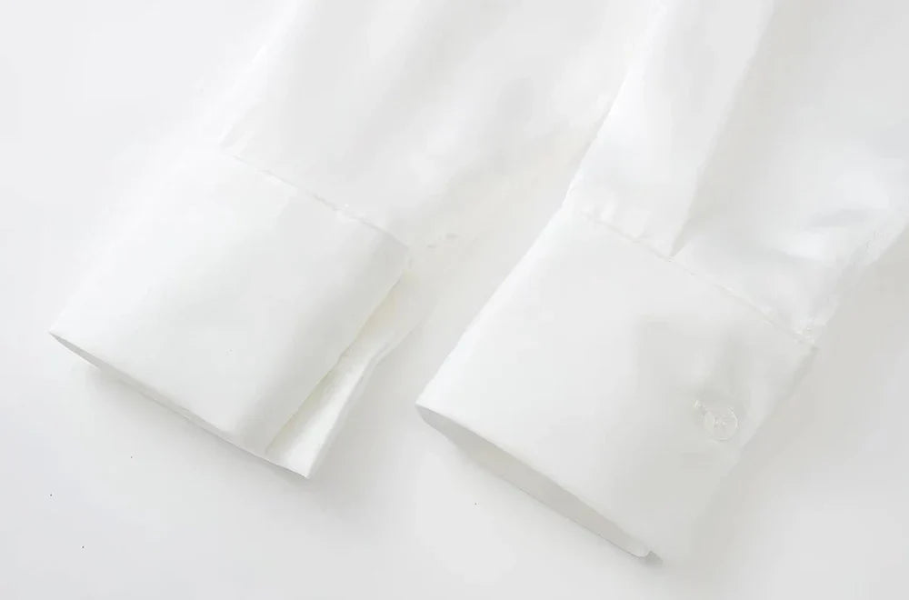Damen Vintage V-Ausschnitt Lange Ärmel Satin Minikleid