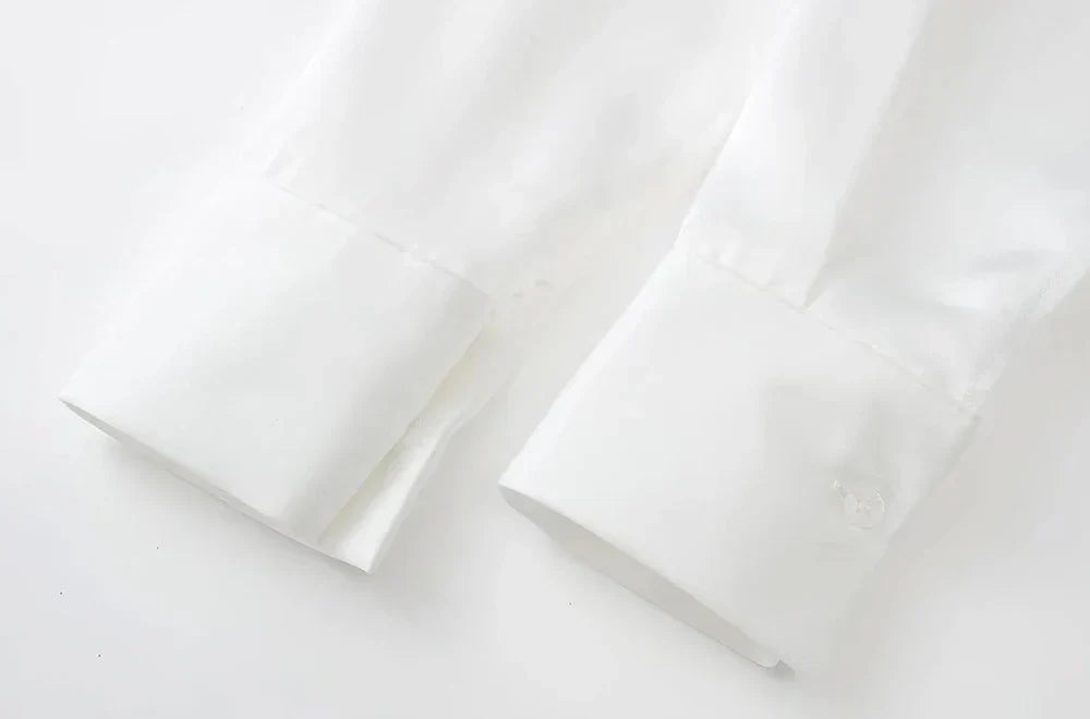 Damen Vintage V-Ausschnitt Lange Ärmel Satin Minikleid