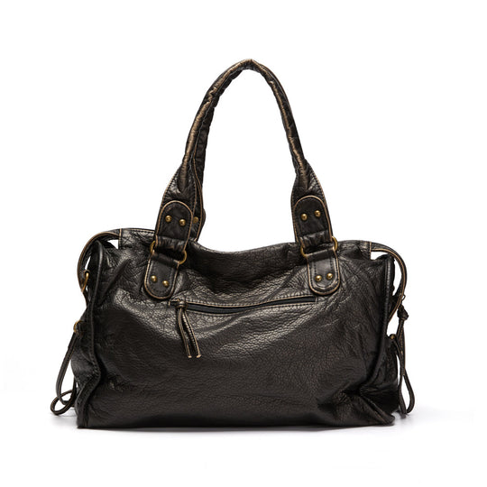R&B | Luxus Schwarze Lederhandtasche
