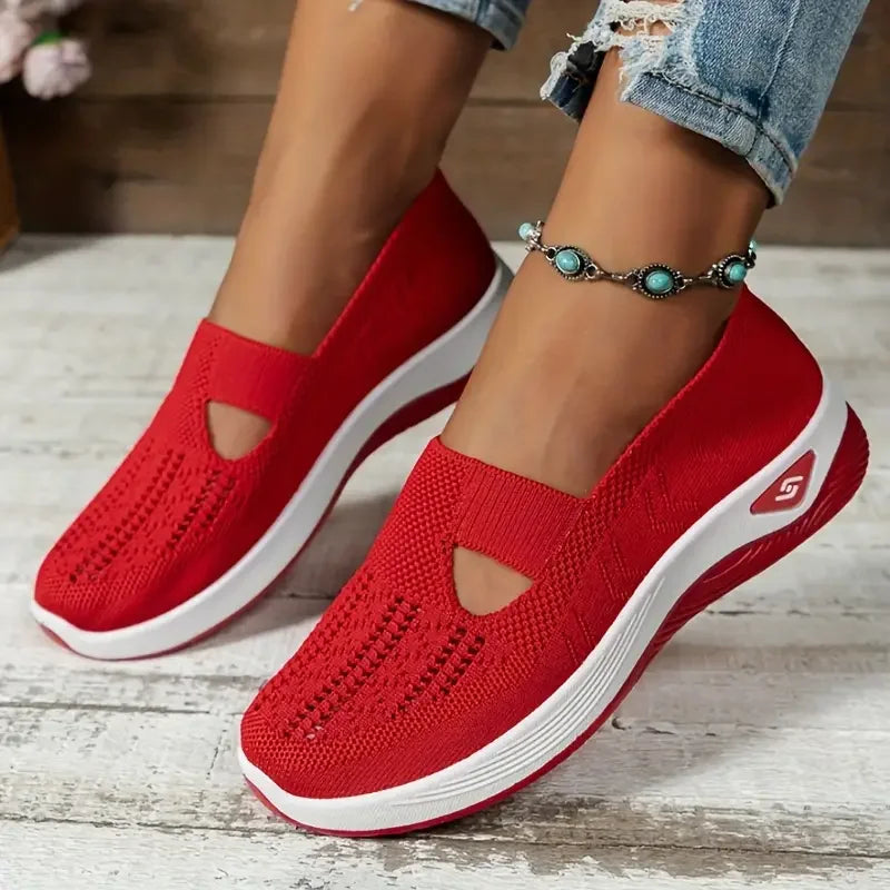 Damen Atmungsaktive Sneakers in Einfarbig R&B
