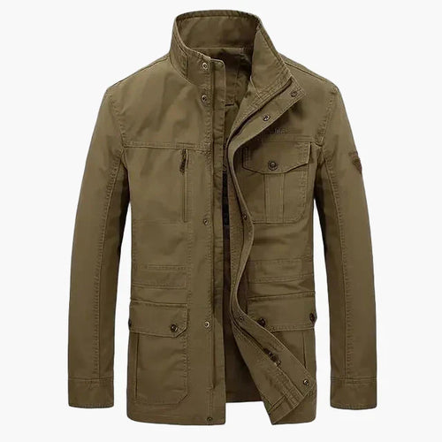 R&B | Freizeitjacke mit Stehkragen und Mehrfachtaschen - Lässige Übergangsjacke für Alltag und Outdoor