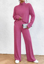R&B | Gestrickte Hose und Rollkragenpullover für Damen