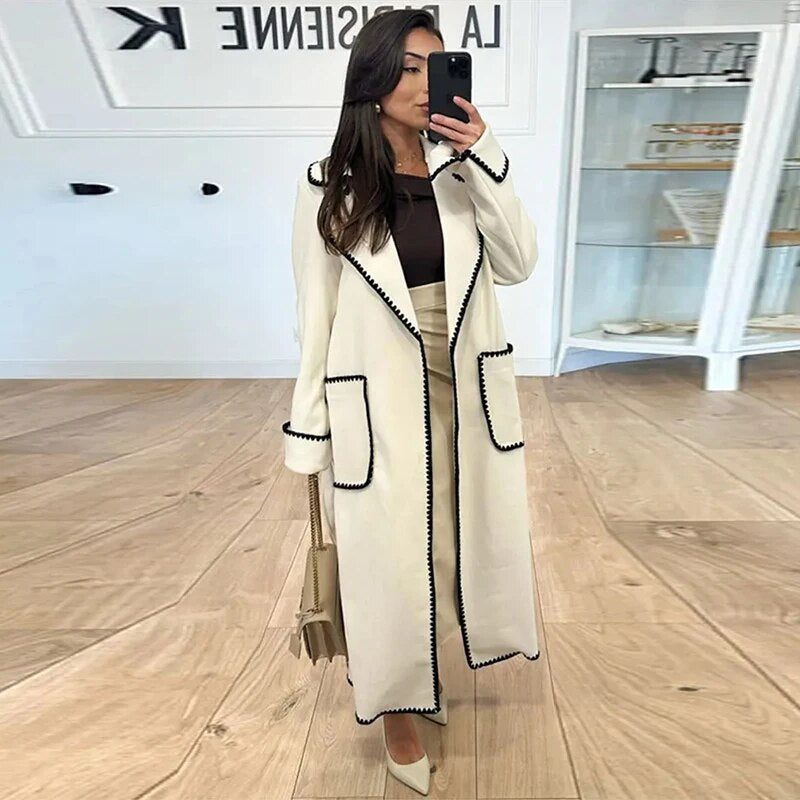 R&B | Kuscheliger Langer Damen-Trenchcoat