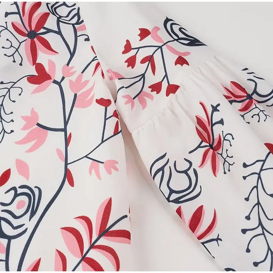 R&B | Floral Print Ethnischer Stil Eleganter Cardigan
