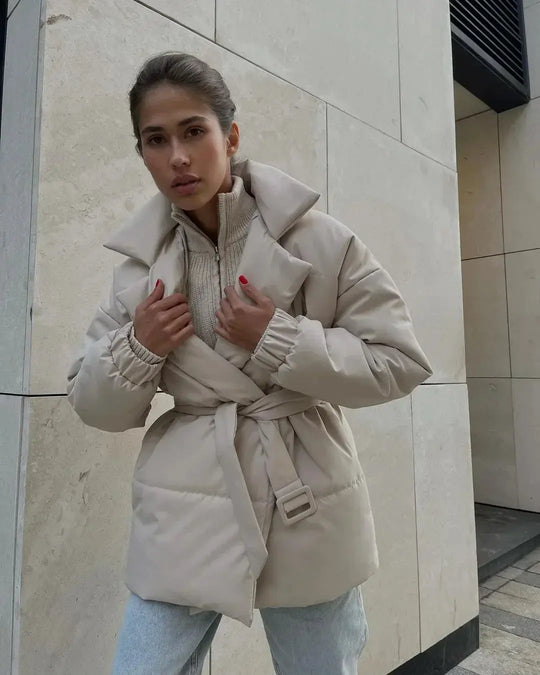R&B | Pufferjacke mit Gürtel