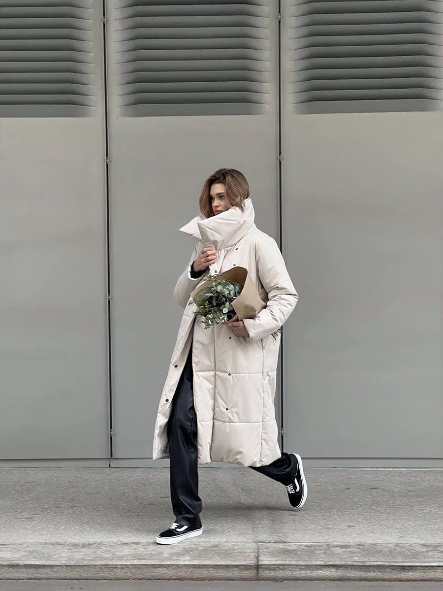 R&B | Eleganter Wintermantel mit breitem Kragen