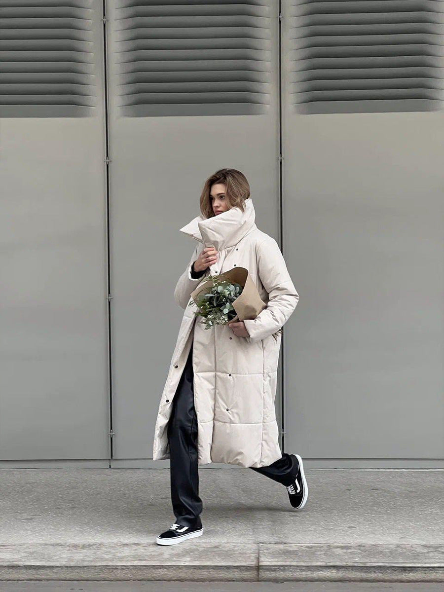 R&B | Eleganter Wintermantel mit breitem Kragen