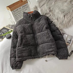 R&B | Corduroy Winter Stehkragenjacke