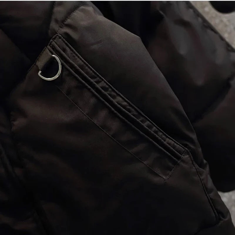 R&B | Puffer Jacke - Übergröße Gesteppt Wärme - Kapuze Hoher Kragen - Reißverschlussverschluss