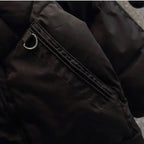 R&B | Puffer Jacke - Übergröße Gesteppt Wärme - Kapuze Hoher Kragen - Reißverschlussverschluss