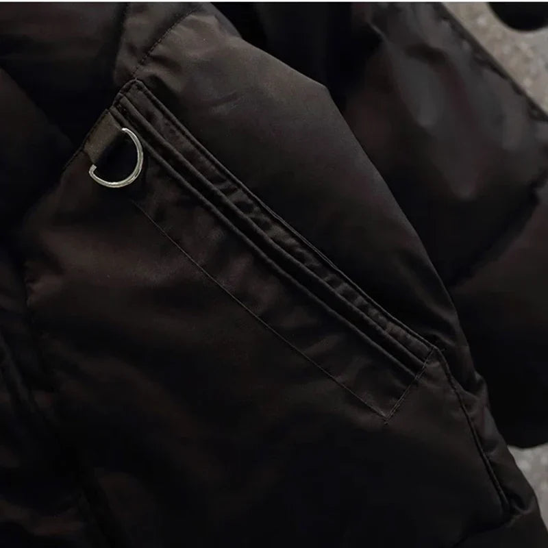 R&B | Puffer Jacke - Übergröße Gesteppt Wärme - Kapuze Hoher Kragen - Reißverschlussverschluss