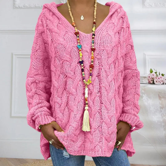 R&B | Oversize Kabelstrickpullover Kabelstrick Weich und Lässig