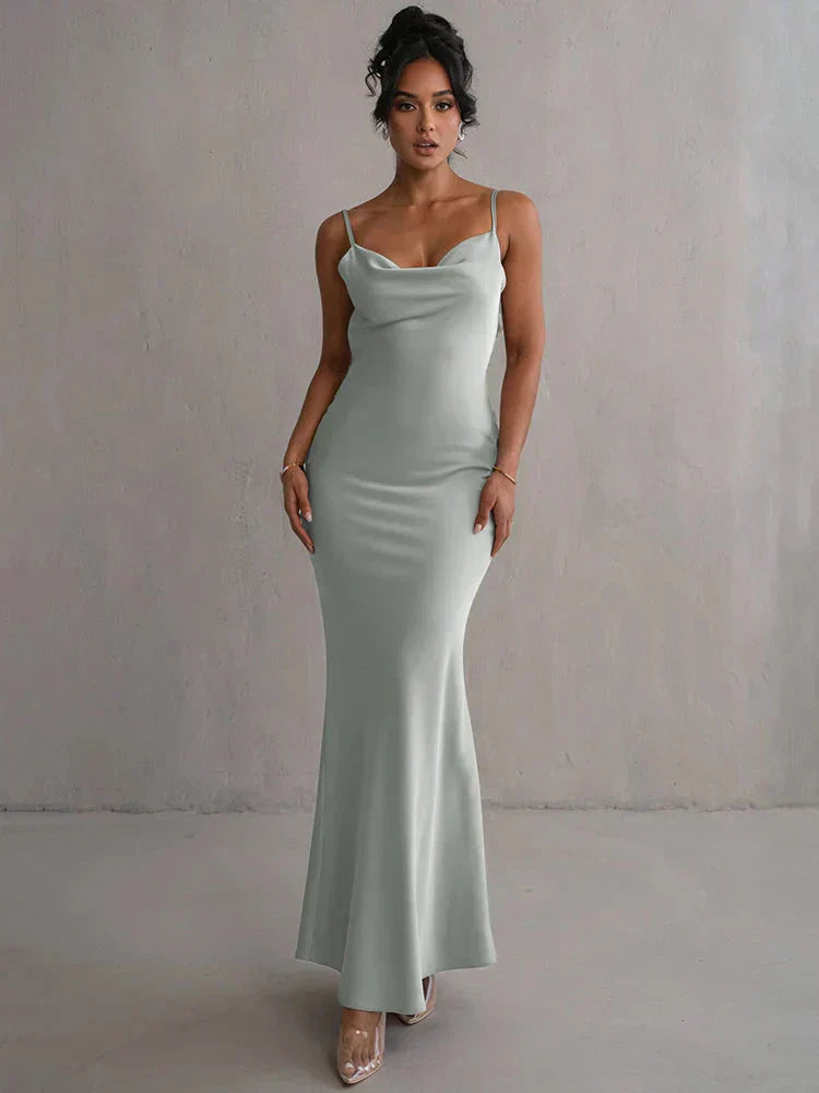 R&B | Satin Kleid mit Blumen