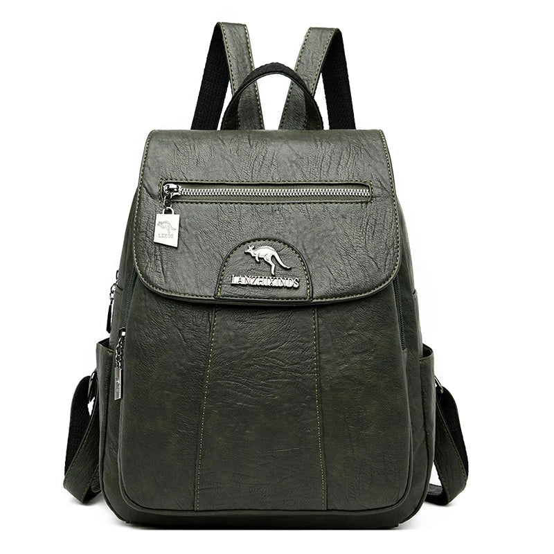 R&B | Großer Leder Rucksack mit DiR&Bstahlschutz für Damen