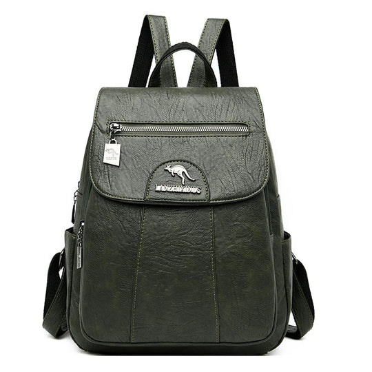 R&B | Großer Leder Rucksack mit Diebstahlschutz für Damen