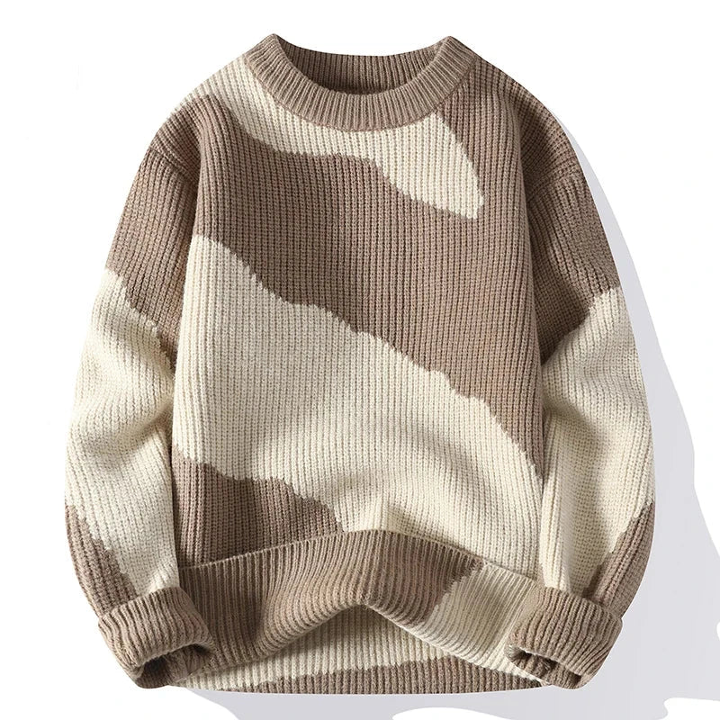 R&B | Lässiger Strickpullover mit Muster Weich und Trendy Perfekt für Schichten-look